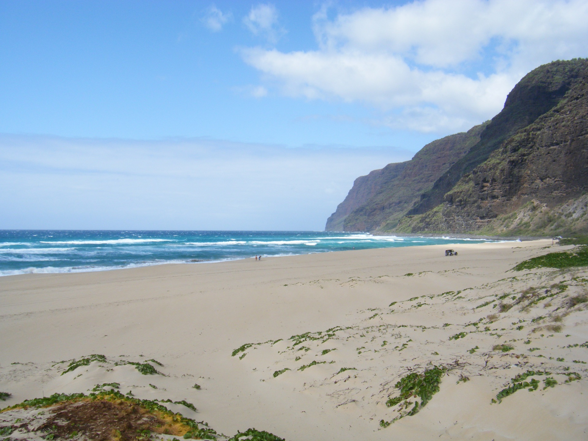 Polihale Beach and the end of the Nā Pali cliffs
